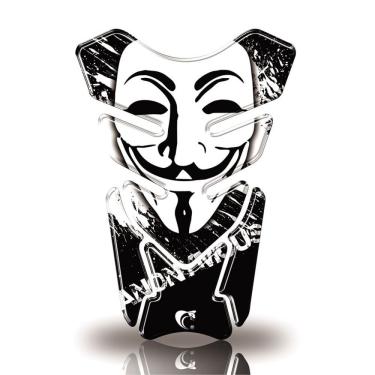 Imagem de Protetor De Tanque Adesivo Moto Honda Yamaha Suzuki La Casa De Papel Cor Preto