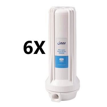 Imagem de Kit C- 6 Filtro Agua 9 3-4 Ponto De Uso Pou Carvão Bbi 230-br