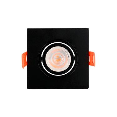 Imagem de Spot De Embutir Plano Mbled Para 1 Lâmpada Par 30 Quadrado Preto