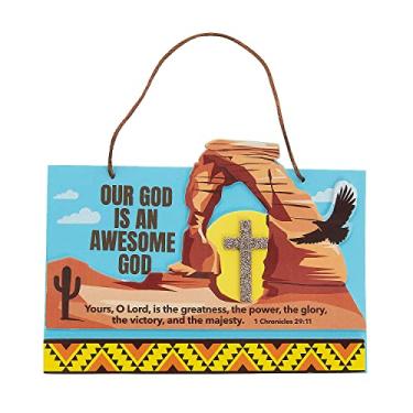 Imagem de Fun Express Southwest VBS Overall Verse Sign Craft Kit - VBS Vacation Bible School Supplies/Decor - Makes 12