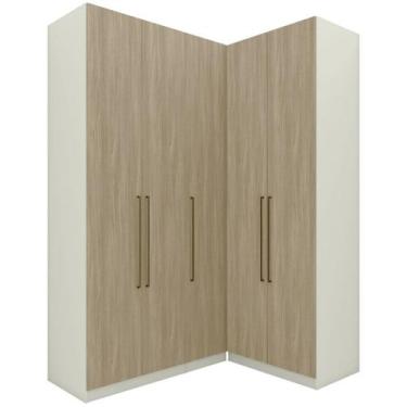 Imagem de Guarda Roupa Modulado 3 Pecas 241x160 cm Seletto Areia Jequitiba Henn,