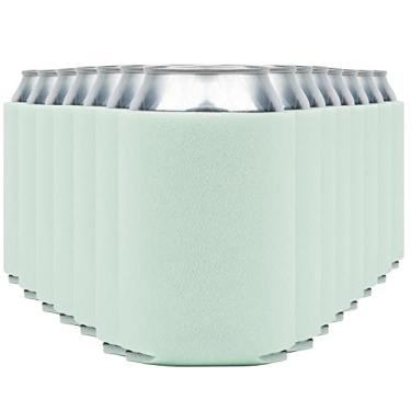 Imagem de CURRENT CO. Mangas Para Refrigeradores De Latas Cerveja Em Branco (Pacote Com 30), Coolers Macios E Isolados - Htv Friendly, Simples A Granel Garrafas, Branco, Projetos Vinil, Lembrancinhas Casament