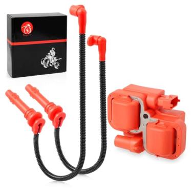 Imagem de MOTO1988 Tampa De Bobina Ignição E Cabo Vela Compatível Com Polaris Ranger Crew Xp 900 1000 General 4 2013-2023 3022662 4014032 4014033 4017692 4017693