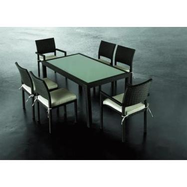 Imagem de Jogo De Mesa Lis Sala De Jantar Com 8 Cadeiras Alumínio - Sarah Móveis