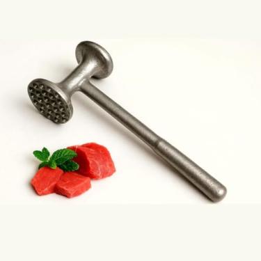 Imagem de Martelo Cozinha Batedor Amaciador De Carne Martelo de carne Manual de Aumínio
