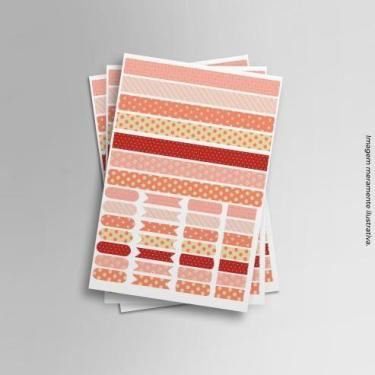 Imagem de Cartela de Adesivo Washi Tape Tons Terrosos - PRESENTE-BRINDE