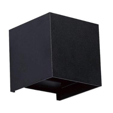 Imagem de Arandela LED Free Alumínio Quadrada 6W 3.000K Preto Blumenau