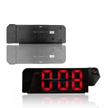 Imagem de Relógio Digital Mesa Despertador Alarme Temperatura Projetor - Bell