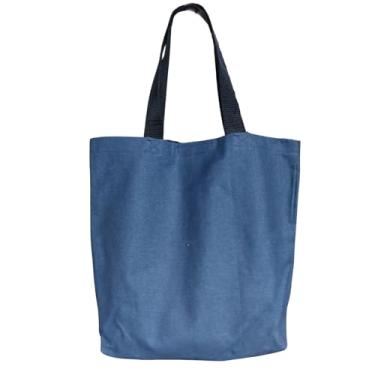 Imagem de Bolsa Feminina Tela Praia Piscina Alça Dupla Ombro Reforçada Verão Lisa Colorida Tote Transparente Barata Simples (Azul Marinho, Tamanho único)