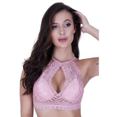 Imagem de Sutiã Decotado de Renda Frente Única Alcinha Cruzada - c3 MARINA - TER