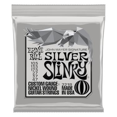 Imagem de Ernie Ball John Mayer Silver Slinky Nickel Wound Electric Guitar Strings - 10.5-47 Gauge