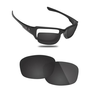 Imagem de Lentes Fiskr de substituição para óculos de sol Oakley Fives Squared, Stealth Black - Anti4s Polarized, Medium
