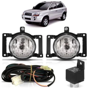 Imagem de Kit Par Farol Milha Auxiliar Tucson 2005 2006 2007 2008 2009 2010 2011