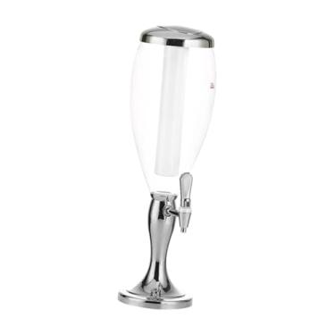 Imagem de IEUDNS Dispensador de cerveja, torre de bebidas, utensílios para festas, utensílios de bar, com tubo de congelamento, fácil de limpar, dispensador de, Prata