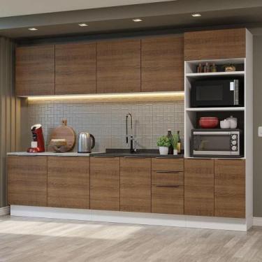 Imagem de Armário De Cozinha Completa 310cm Branco/rustic Stella Madesa 01 Branc