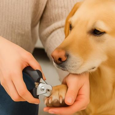 Imagem de Alicate de Unha Profissional para Cães Grandes e Médios | Cortador de Garras Pet Ergonômico com Limitador de Segurança | Higiene Canina Fácil e Segura.
