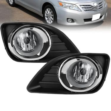 Imagem de Nioboee Faróis De Neblina Compatíveis Com O Para-Choque Dianteiro Do Camry 2010 2011 Lâmpadas H11 12V 55W, Lentes Transparentes, Chicote Elétrico E Interruptor, Laterais Esquerda Motorista Direita P