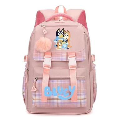 Imagem de Mochila De Desenho Animado Bluey Para Meninos E Meninas, Bolsa Grande 