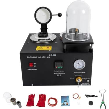 Imagem de Forno de fusão a vácuo digital profissional – Possui tampa de vidro, ajuste de pressão de precisão e bobina eletromagnética para aquecimento uniforme + design angular para gerenciamento térmico i