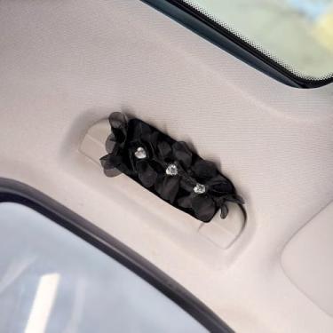 Imagem de MINGZAIQIPEI 2 peças de capa de alça de carro, pétalas de renda fofas luvas de aderência de carro capa de puxador de porta interna, protetor de alça acessórios interiores automotivos (2)