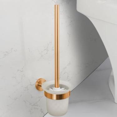 Imagem de Acessórios para banheiro em ouro rosa escovado, porta-papel para escova de banheiro, toalheiro, ganchos para escova de dentes, aço inoxidável (suporte para escova de banheiro)