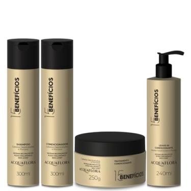 Imagem de Kit Shampoo, Condicionador, Máscara e Leave-In 15 Benefícios | Acquaflora