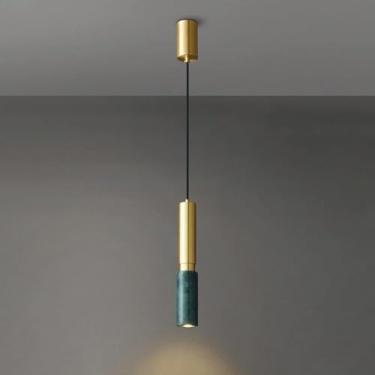 Imagem de Minimalista Led Tubo Longo Pingente Luz Mármore Holofotes Altura Ajustável Pendurado Luz De Teto Tira Lustre Suspenso Ilha De Cozinha Iluminação Pendente Para Sala De Jantar C, Green