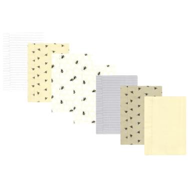 Imagem de Luvable Friends Hudson Baby Conjunto de 7 panos de flanela para arrotos, Golden Bees, 14x20 inches