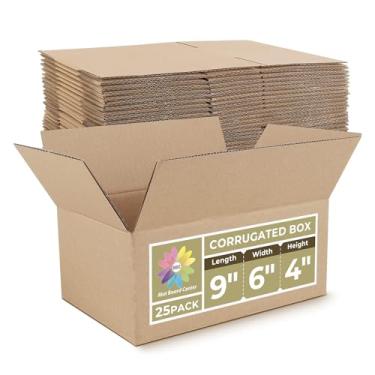Imagem de MBC MAT BOARD CENTER Centro De Papelão, Caixas Remessa 9 X 6 4 Polegadas Para Embalagem Mudança, Pacote Com 25 Papelão Ondulado Pequenas Empresas, Kraft