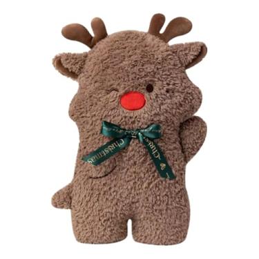 Imagem de Kuntesetty Travesseiro de Pelúcia de Natal, Brinquedo de Pelúcia, Figura de Tecido Confortável, Novo Travesseiro Decorativo de Natal, Almofada Traseira para O So, Alce, Tamanho real