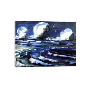 Imagem de Pinturas Famosas Arte Parede-Imagens em Tela-Autumn Sea-Pôster e Impressões para Sala de Estar Quarto Casa 20x25cm8x10in Tela Embrulhada