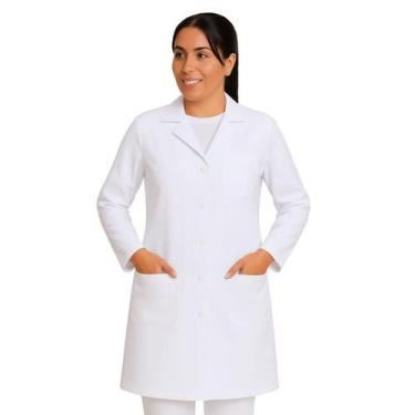 Imagem de Jaleco GuardaPó Manga Longa Gabardine Enfermeira Medica Hospital Femin