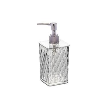 Imagem de Dispenser Porta Sabonete Líquido Glamour Transparente Lavabo - Plasúti