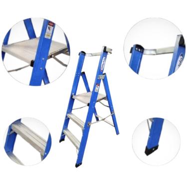 Imagem de Escada Plataforma Profissional 0,90m Fibra/Alumínio Wbertolo