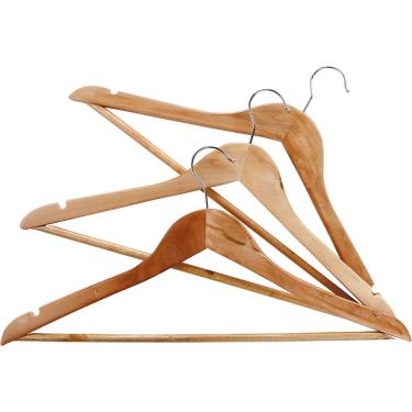 Imagem de Kit Cabide de Madeira 60 Unidades