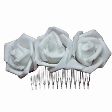 Imagem de Grinalda Flores Cabelo Noiva Daminha Presilha Enfeite A59 - Milly