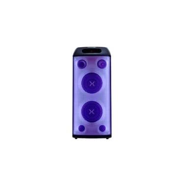 Imagem de Torre de Som Amplificada Polyvox, TWS, 3 Vias, Full LED, 800W, Bluetooth, Bivolt, Preto - XT-660T 
