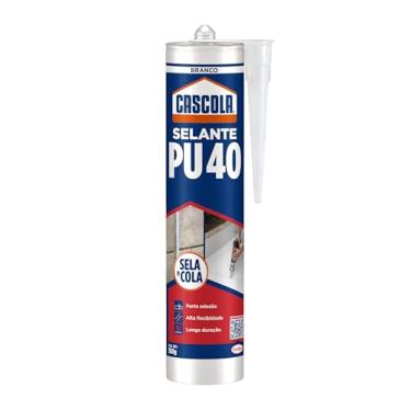 Imagem de Cascola Selante Adesivo Branco, Selante PU 40 Contrução, Cola PU 40 silicone adesivo extra forte para interior e exterior, Branco, 1x380g