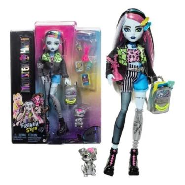 Imagem de Monster High Core Boneca Frankie Stein 25 Cm Novo Visual Com Monster Pet e Acessorios - Mattel
