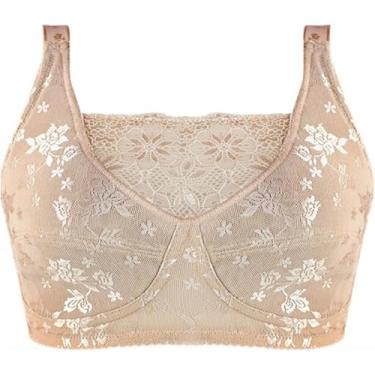 Imagem de Sutiã De Mastectomia De Algodão Bandeau Mulheres Pós Cuidados Cirúrgicos Bralettes Tube Top Com Bolsos De Prótese Roupa Interior Esportiva De Enfermagem, Skin, 48C