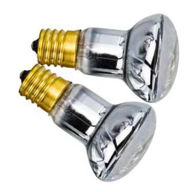 Imagem de OSTTRPO Pacote com 2 lâmpadas de substituição de lâmpada vulcânica de 30 watts, lâmpadas amarelas incandescentes R39 E17 120V, ideal para lâmpadas de glitter, tipo refletor padrão para lâmpadas de