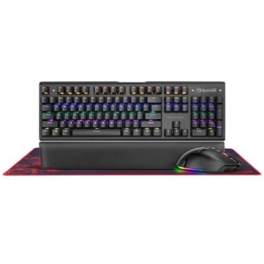 Imagem de Kit Gamer Marvo Cm420 Ultimate Precision, Teclado Switch Black, Mouse 6400dpi, Mousepad 750x280x3mm e Wristpad 436x73x20mm