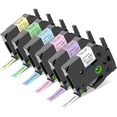 Imagem de COLORTY TZ-231 Fita de substituição pastel de 12 mm para Brother P-Touch Label Maker Tape 1,2 cm, fita colorida compatível TZe Lamianted para Ptouch PT-D200 D210 D220 H110 1000 1280 D400 P300BT Cube,