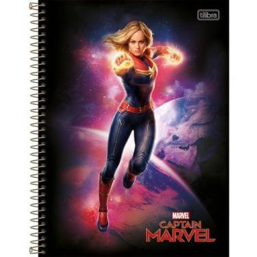 Imagem de Caderno Tilibra universitário Captain Marvel 80 folhas
