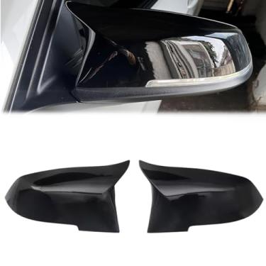 Imagem de 2 peças de capa de espelho retrovisor do carro para BMW Série 1 F20 F21, 2 séries F22 F23, Série 3 F30 F31, Série 4 F32 F33 F36 Preto brilhante