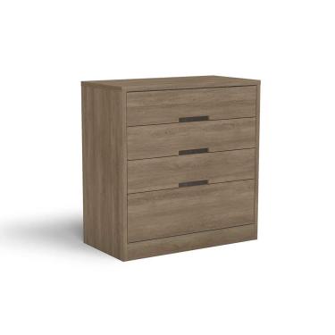 Imagem de Cômoda Solteiro S824 c/ 4 Gavetas Nogueira - Kappesberg