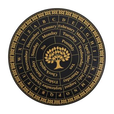 Imagem de Pêndulo de Adivinhação, 28cm Pêndulo de Madeira com Letras Placa Radiestesia Ferramentas Adivinhação Suprimentos Bruxaria para Iniciantes Profissionais