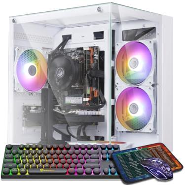 Imagem de Computador desktop para jogos pré-construído, desktop Core i7 7700, operando em uma frequência de 3,6 a 4,2 GHz, placa gráfica RTX 4060 com 8 GB de memória de vídeo GDDR6, 16 GB de RAM, SSD NVME de 1