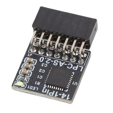 Imagem de Yunseity Módulo TPM 2.0, 14 Pinos 2 X 7p 2,0 Mm Chip de Segurança para Vitórias 11 Placa -mãe, Suporte DDR4 Com PCB Preto, para Z590 H570 Q570 B560 H510 Series