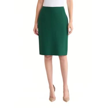 Imagem de Kasper Saia lápis feminina elástica, Evergreen, 52